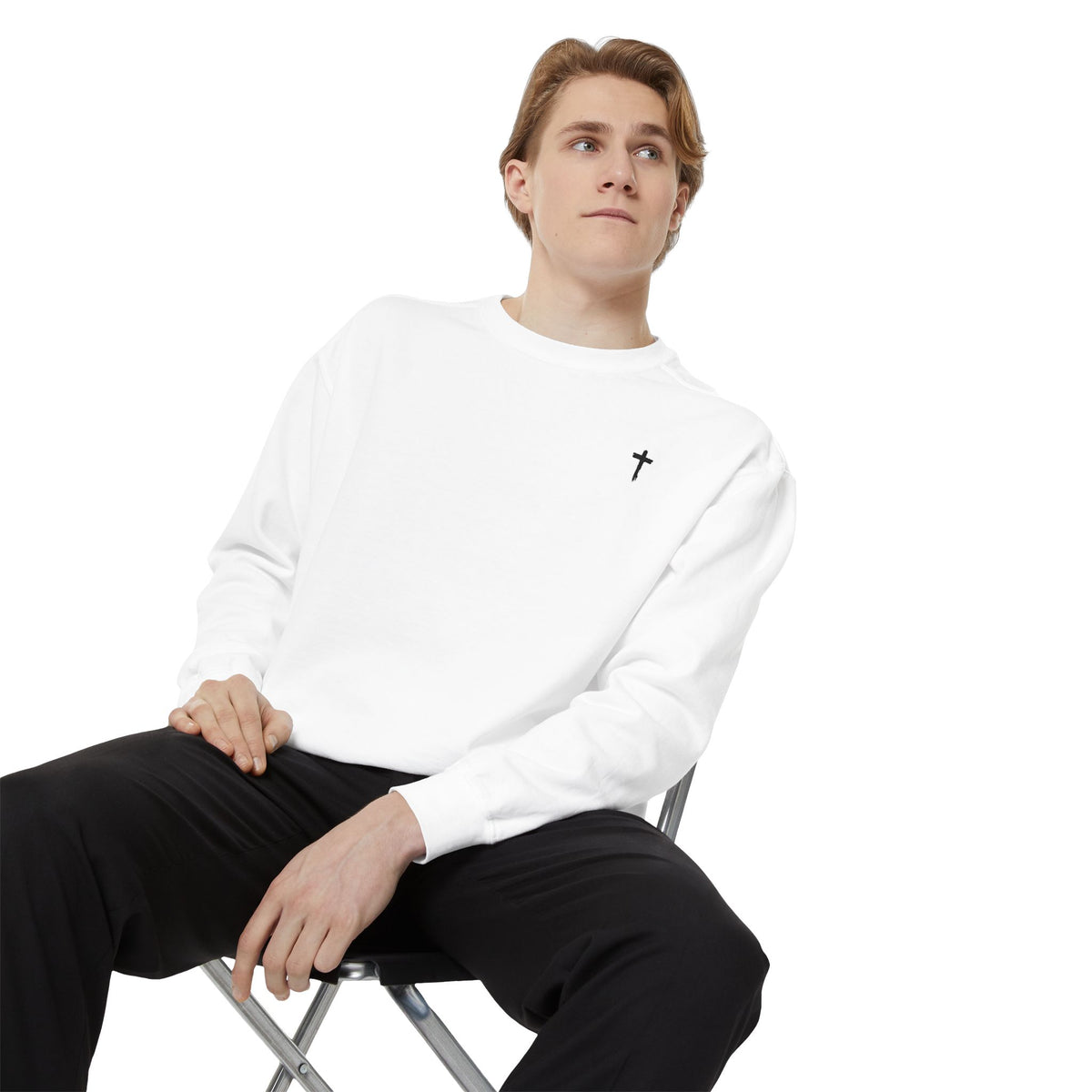 Heavy Sweatshirt - Cross (Embroidered)