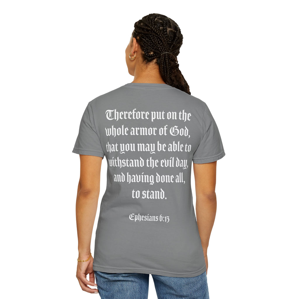 Eph. 6:13 - Armor of God - White Script