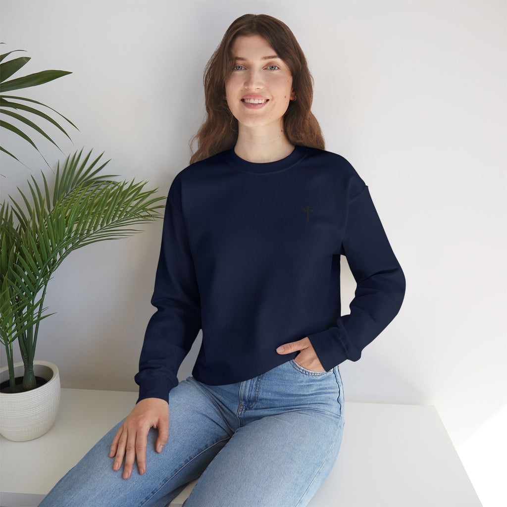 Sweatshirt - Subtle Black Cross (Embroidered)