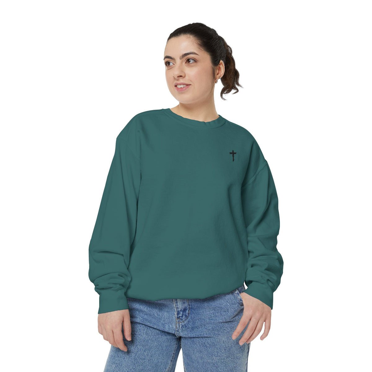 Heavy Sweatshirt - Cross (Embroidered)