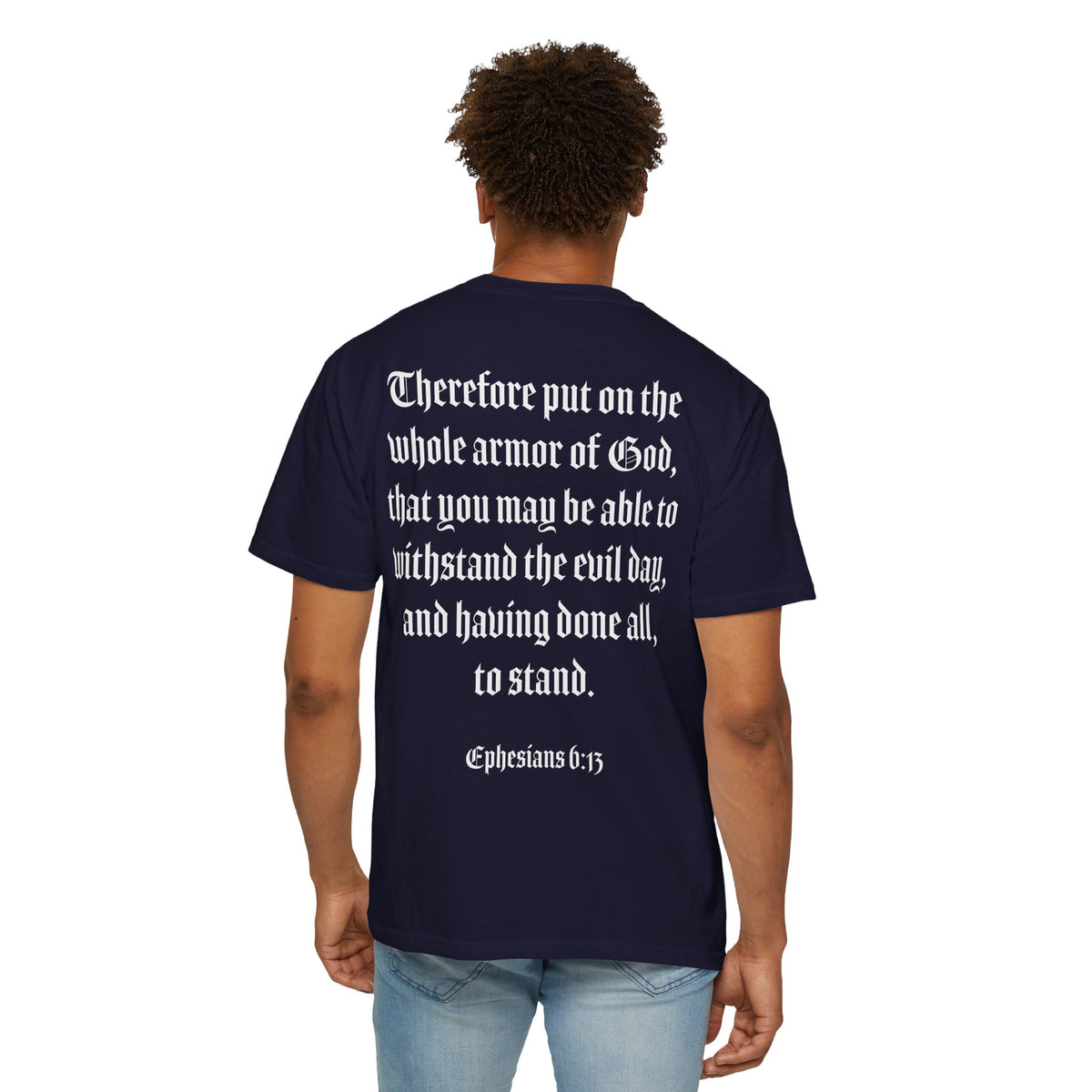 Eph. 6:13 - Armor of God - White Script