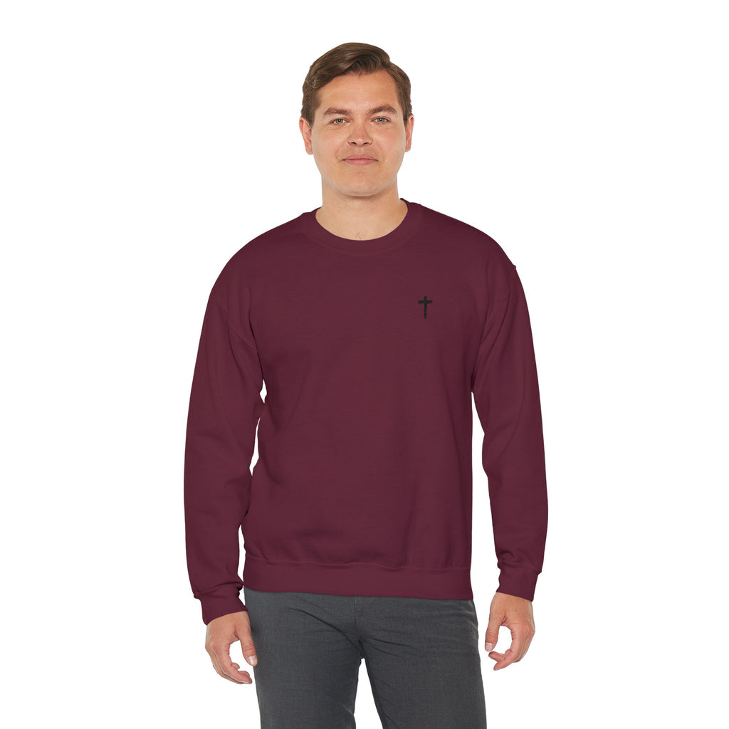 Sweatshirt - Subtle Black Cross (Embroidered)