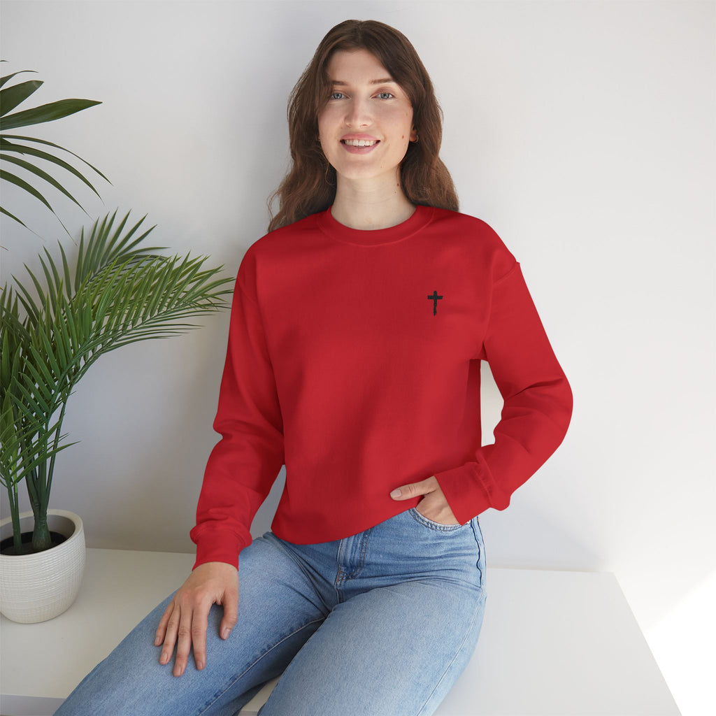 Sweatshirt - Subtle Black Cross (Embroidered)