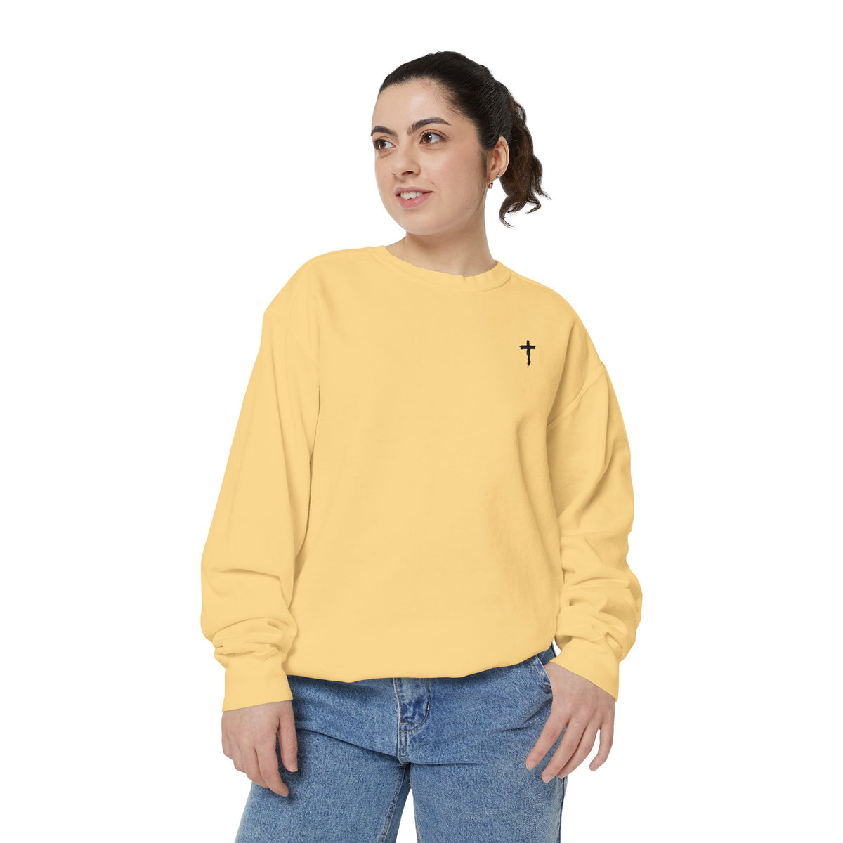 Heavy Sweatshirt - Cross (Embroidered)