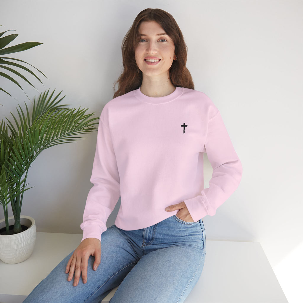 Sweatshirt - Subtle Black Cross (Embroidered)