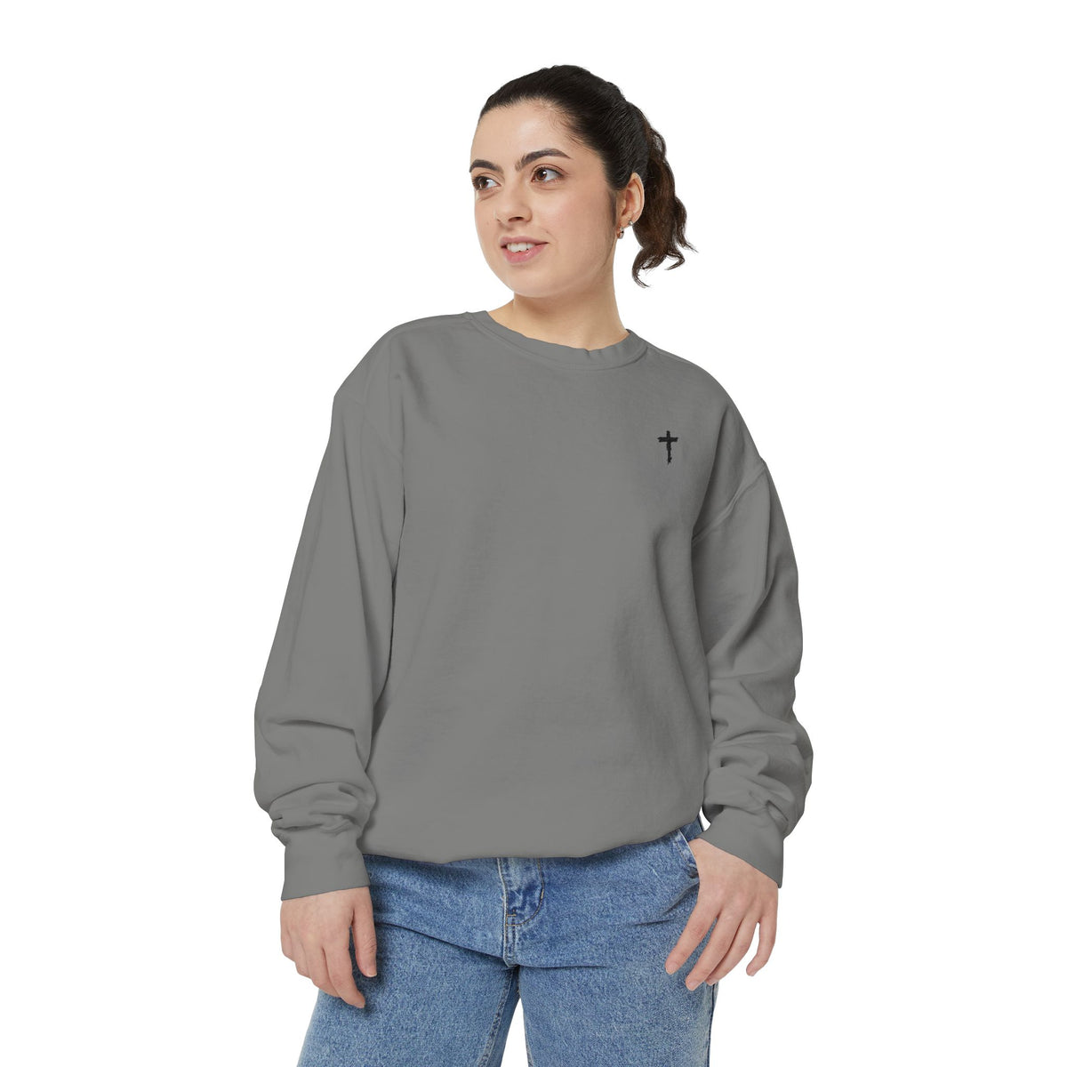 Heavy Sweatshirt - Cross (Embroidered)