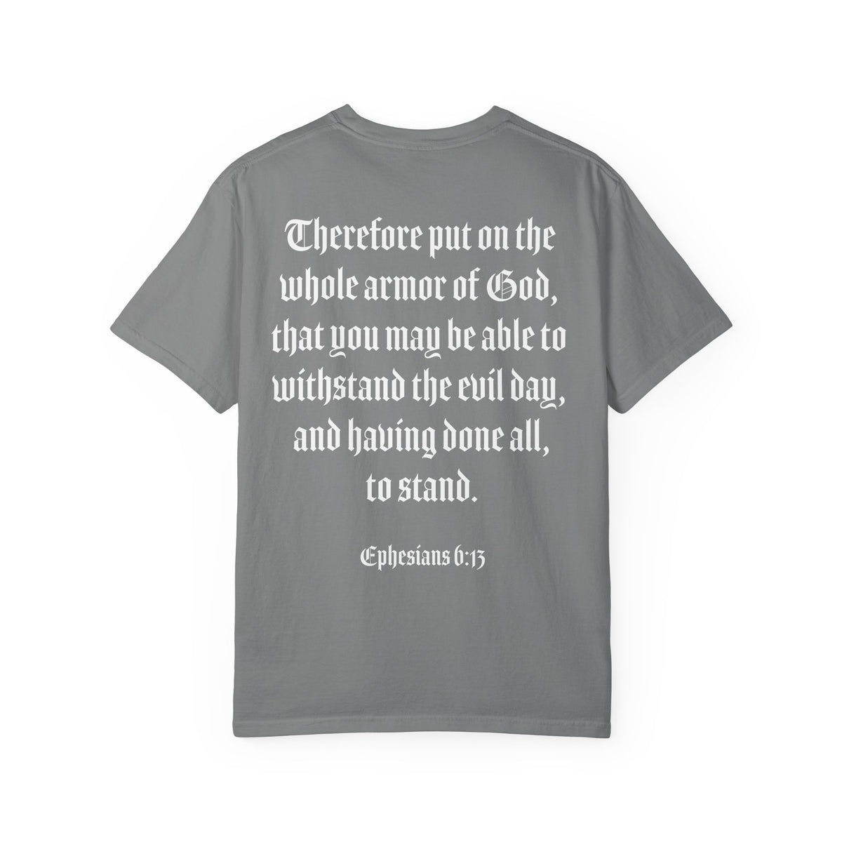 Eph. 6:13 - Armor of God - White Script