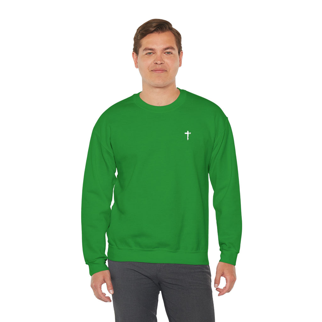 Sweatshirt - Subtle White Cross (Embroidered)