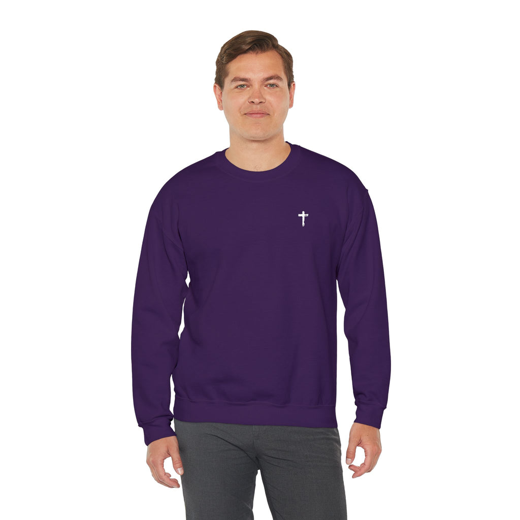 Sweatshirt - Subtle White Cross (Embroidered)