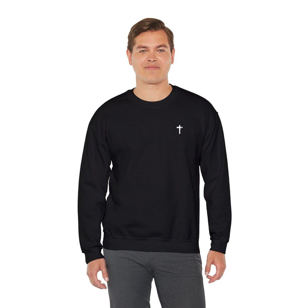 Sweatshirt - Subtle White Cross (Embroidered)