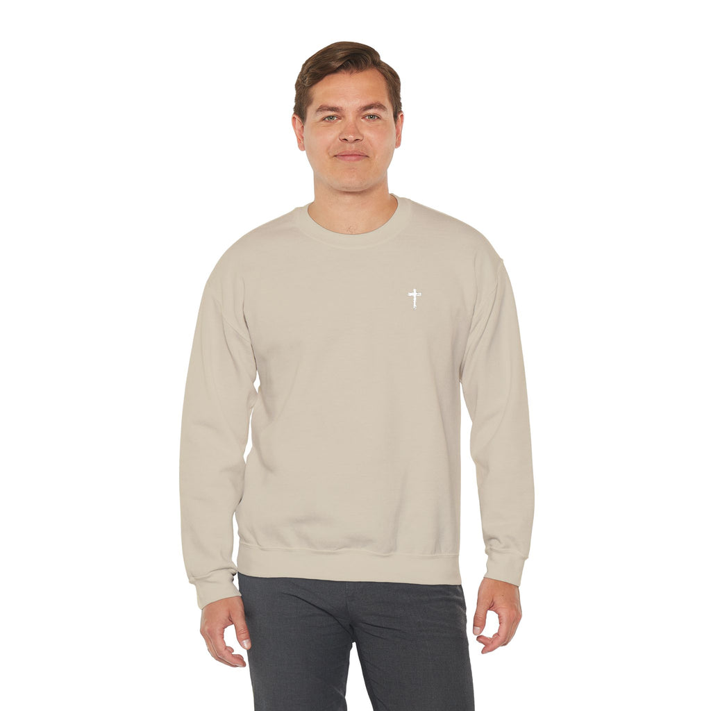 Sweatshirt - Subtle White Cross (Embroidered)
