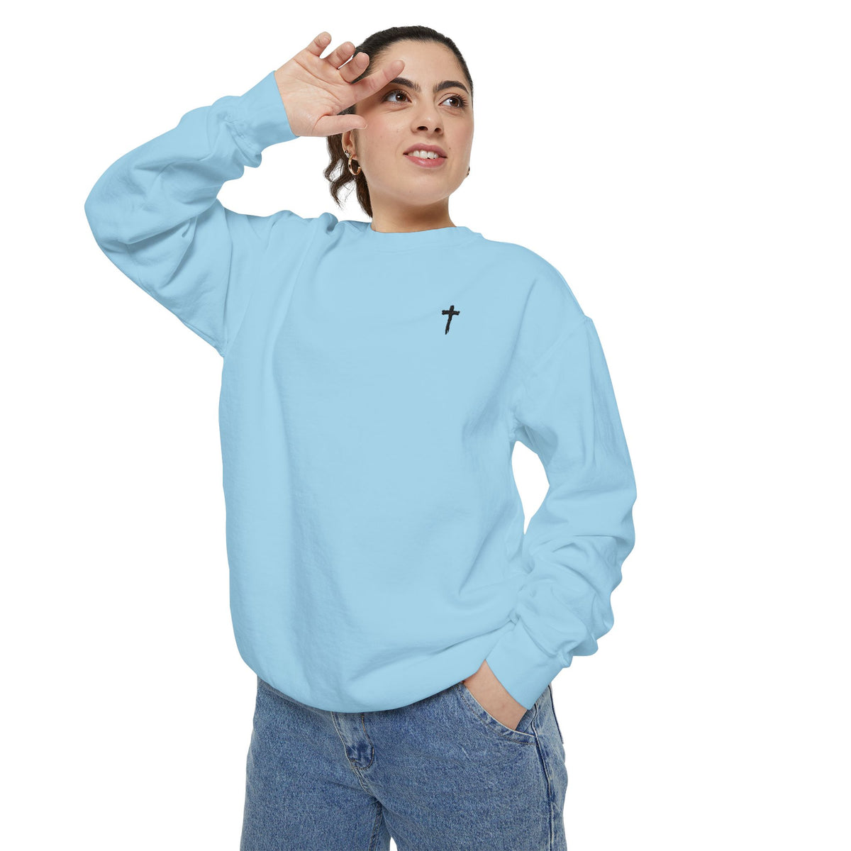Heavy Sweatshirt - Cross (Embroidered)