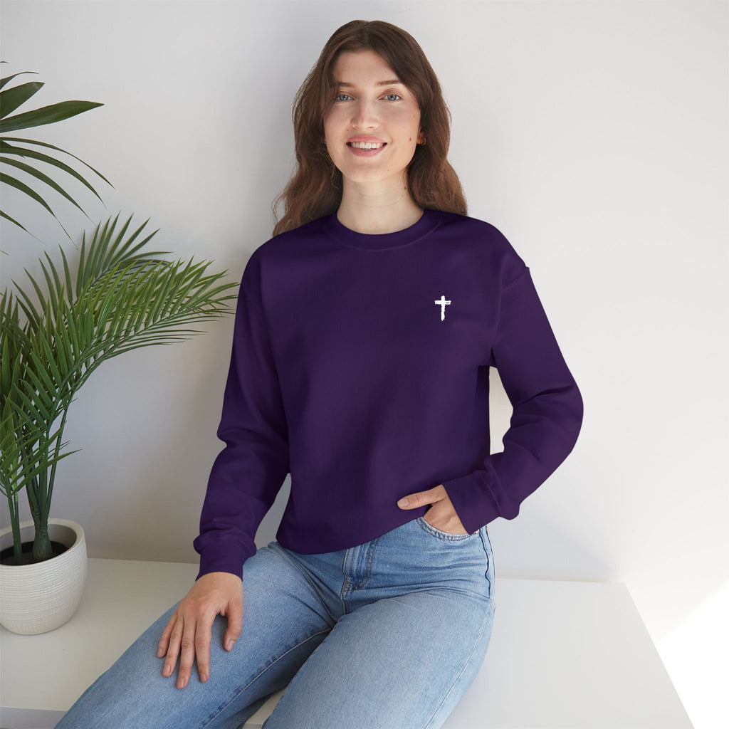 Sweatshirt - Subtle White Cross (Embroidered)