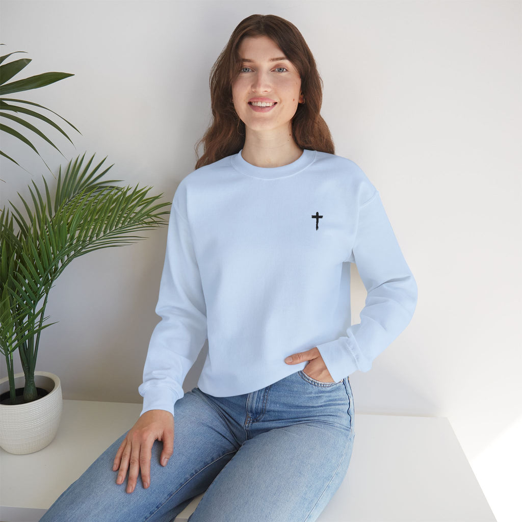 Sweatshirt - Subtle Black Cross (Embroidered)