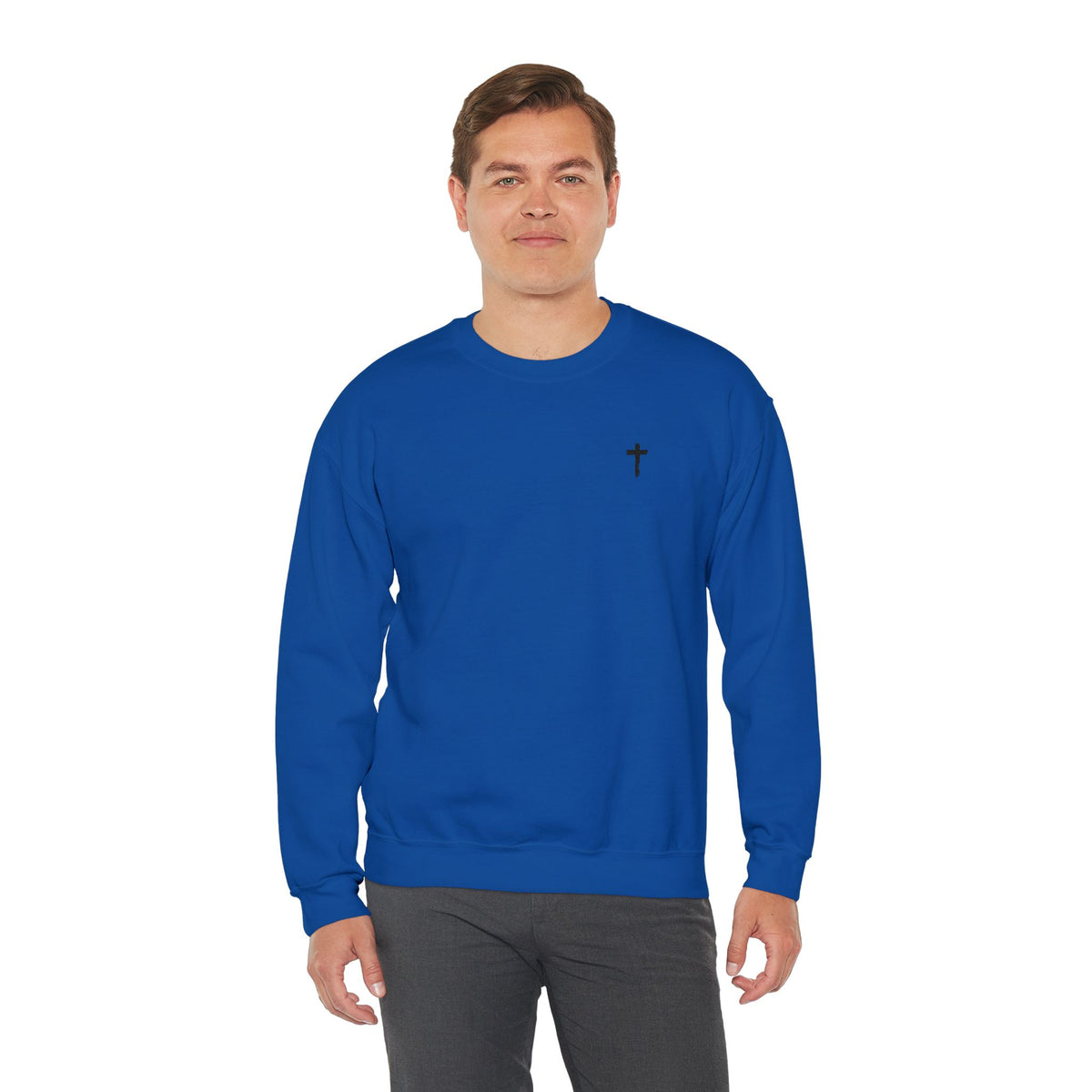Sweatshirt - Subtle Black Cross (Embroidered)