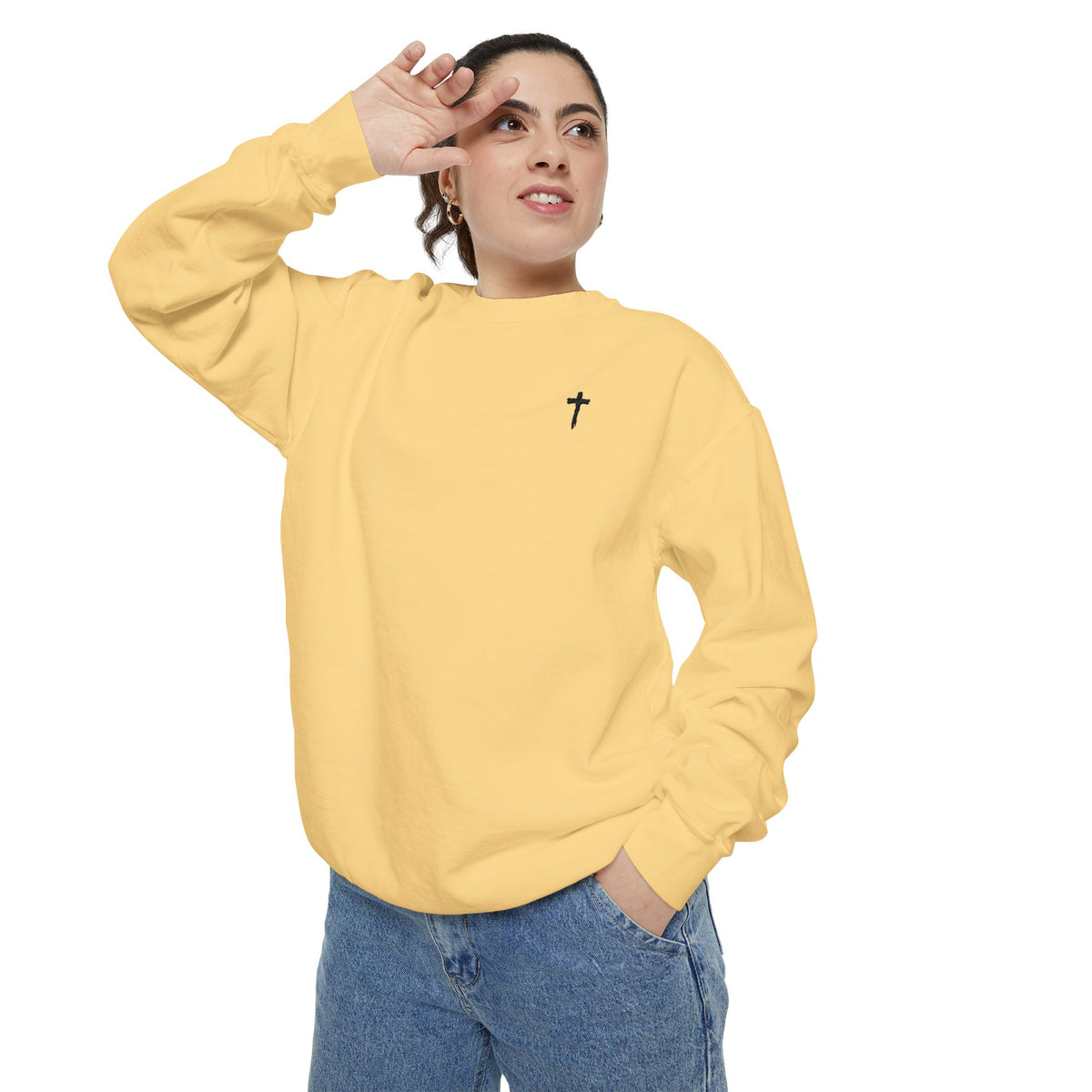 Heavy Sweatshirt - Cross (Embroidered)