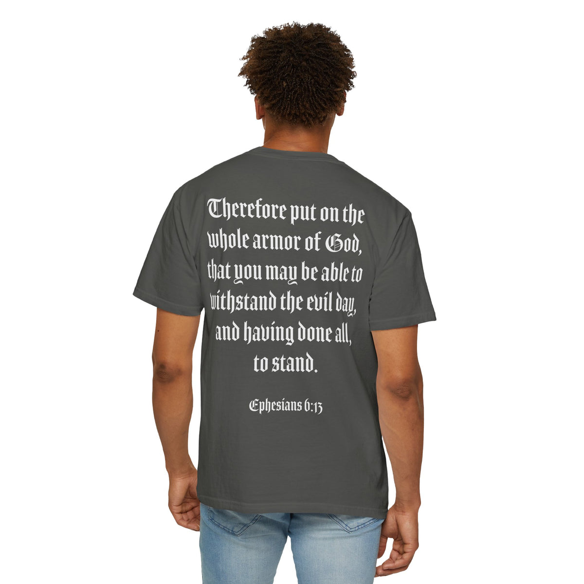 Eph. 6:13 - Armor of God - White Script