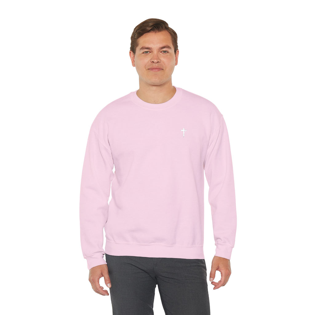 Sweatshirt - Subtle White Cross (Embroidered)