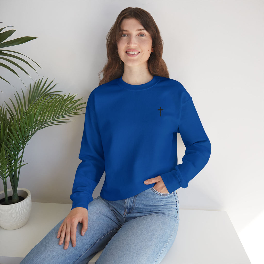 Sweatshirt - Subtle Black Cross (Embroidered)