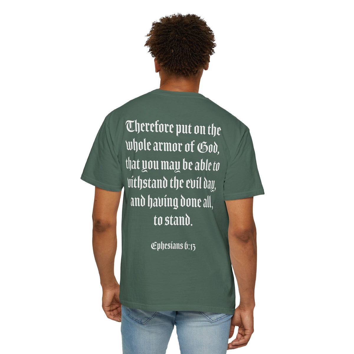 Eph. 6:13 - Armor of God - White Script