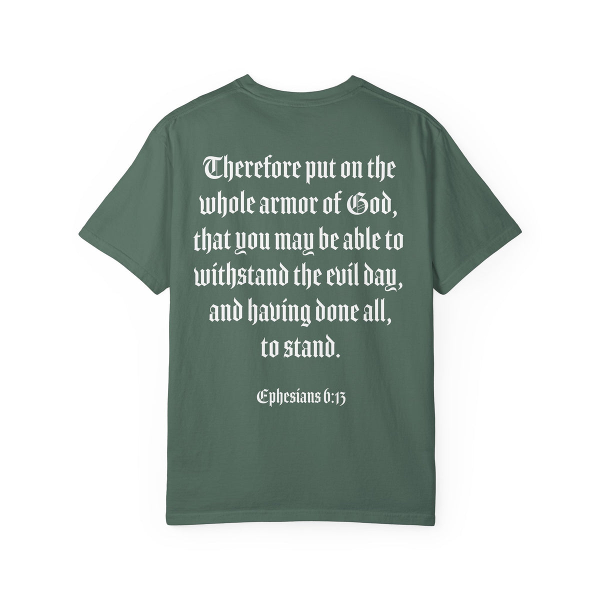 Eph. 6:13 - Armor of God - White Script