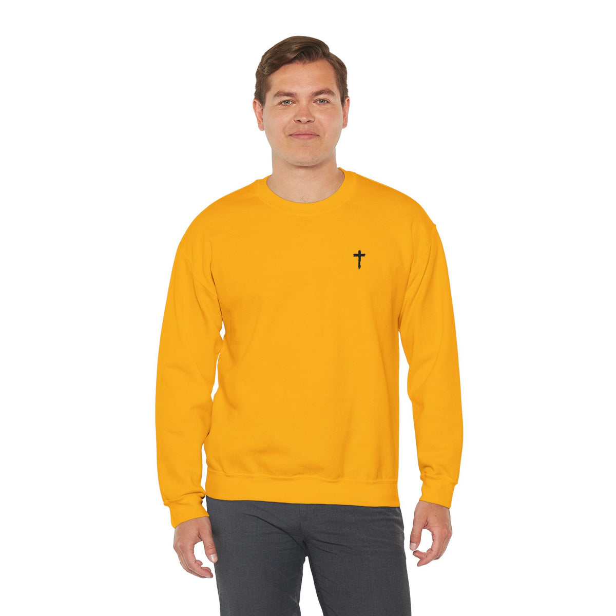 Sweatshirt - Subtle Black Cross (Embroidered)
