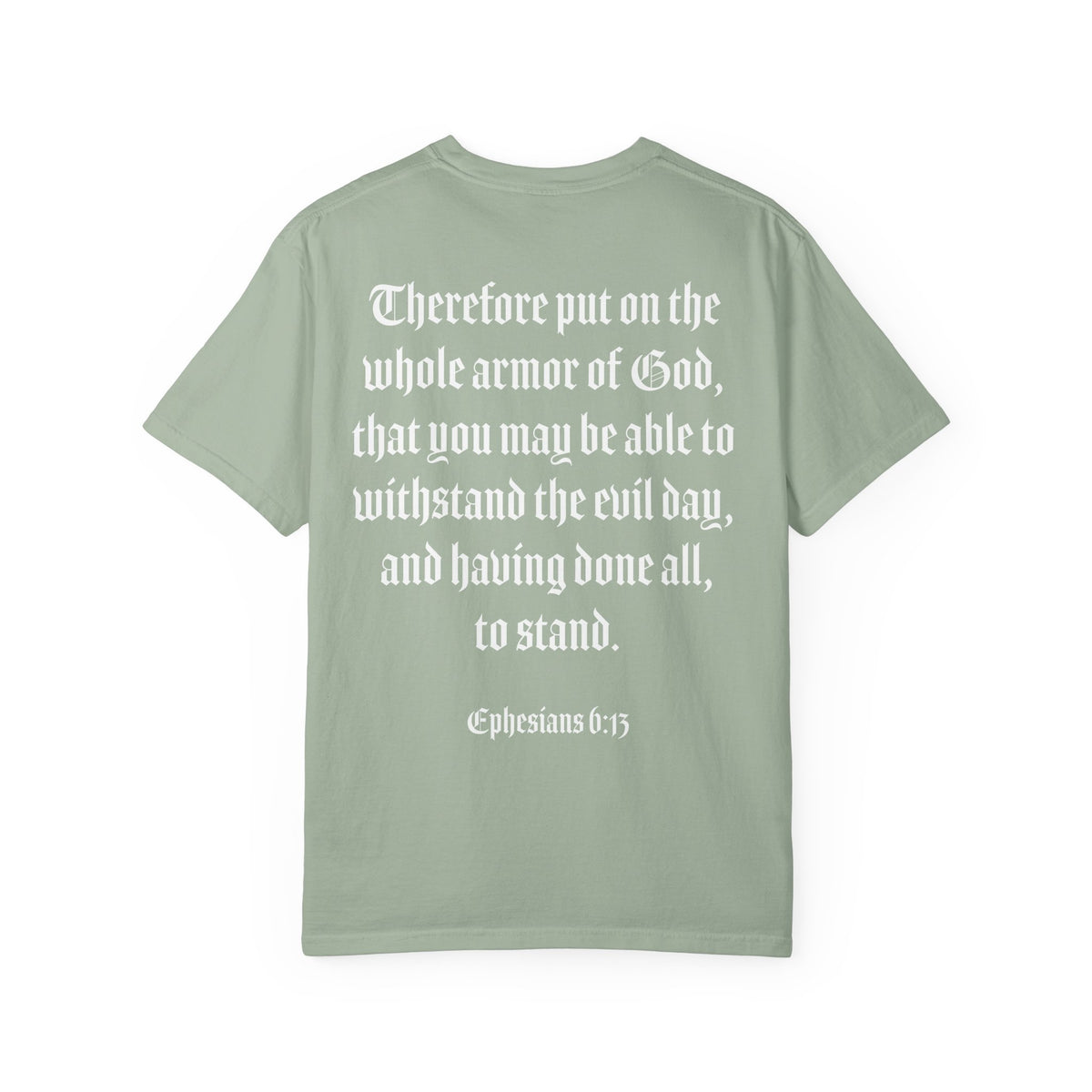 Eph. 6:13 - Armor of God - White Script