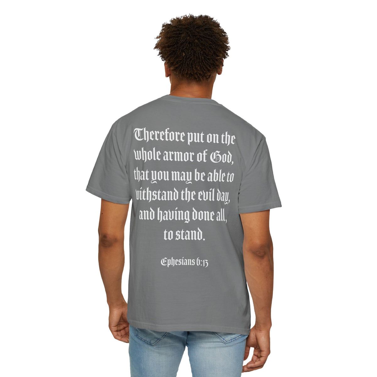 Eph. 6:13 - Armor of God - White Script