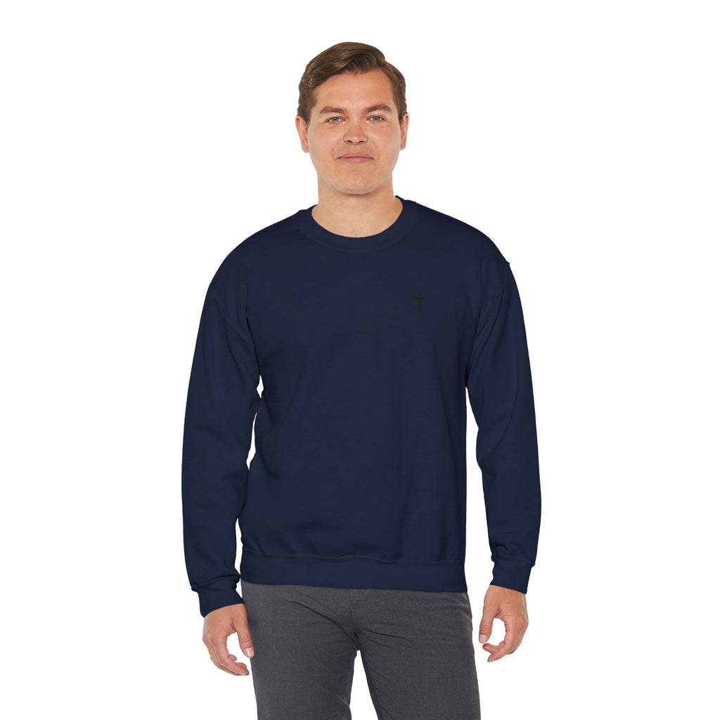 Sweatshirt - Subtle Black Cross (Embroidered)