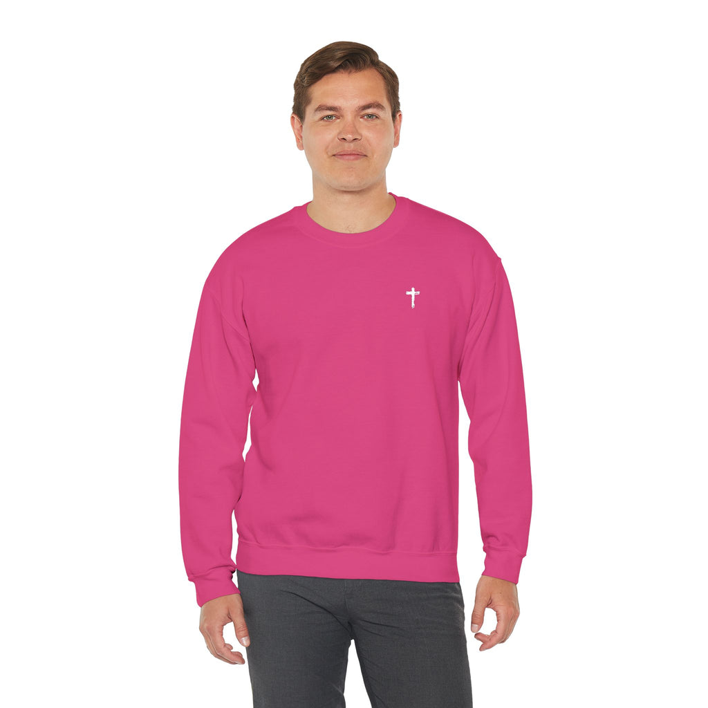Sweatshirt - Subtle White Cross (Embroidered)