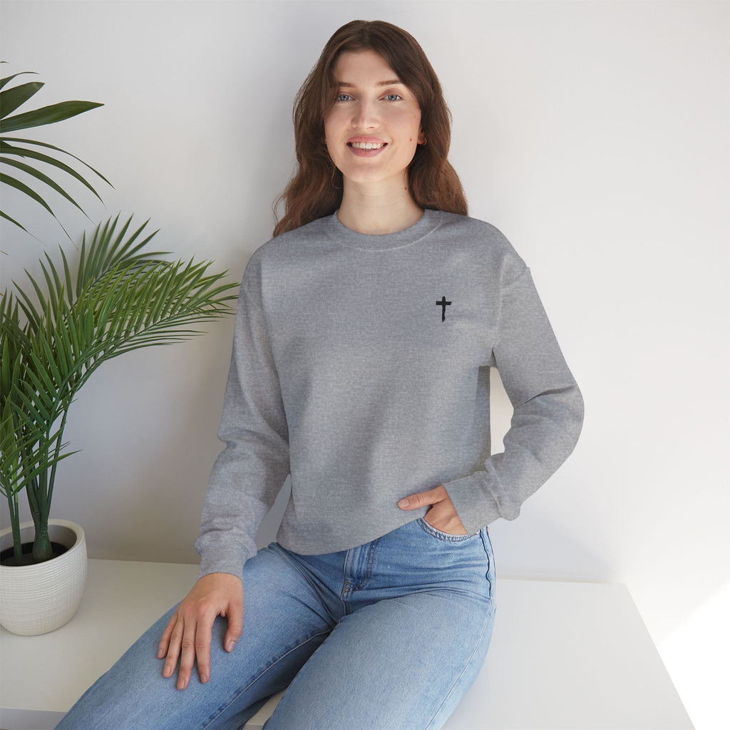 Sweatshirt - Subtle Black Cross (Embroidered)
