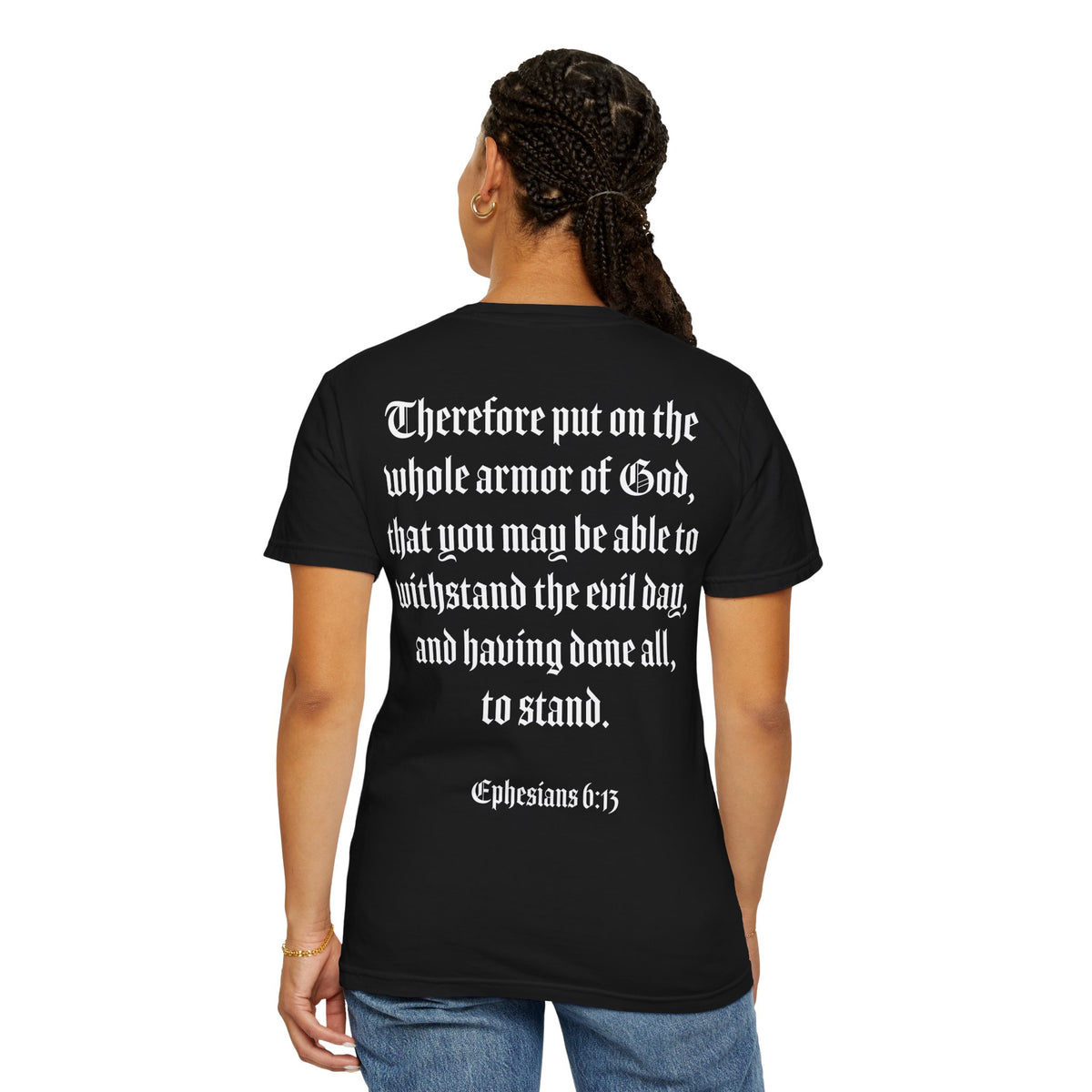 Eph. 6:13 - Armor of God - White Script