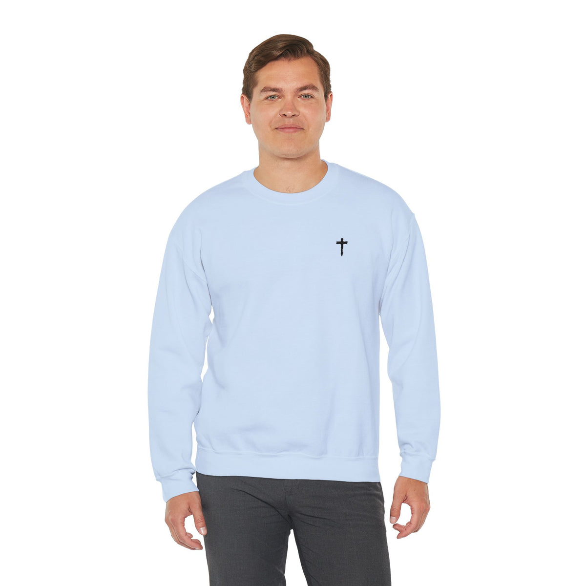 Sweatshirt - Subtle Black Cross (Embroidered)