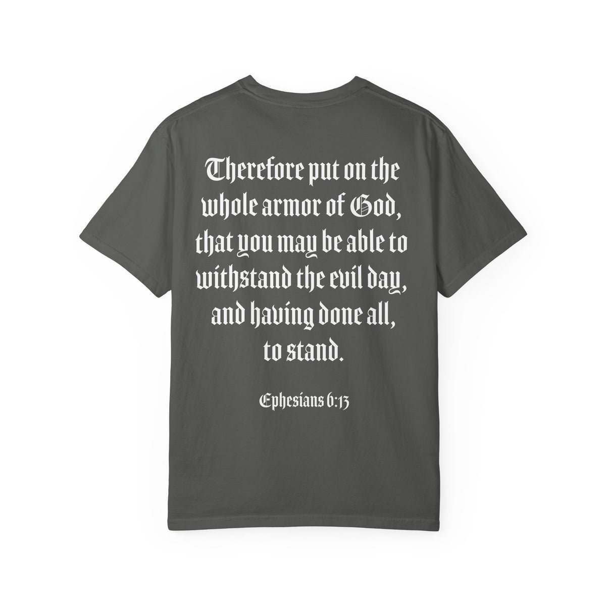 Eph. 6:13 - Armor of God - White Script