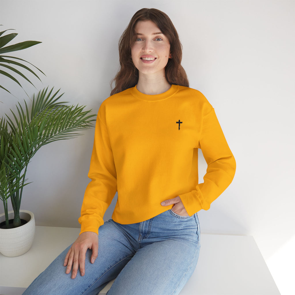 Sweatshirt - Subtle Black Cross (Embroidered)