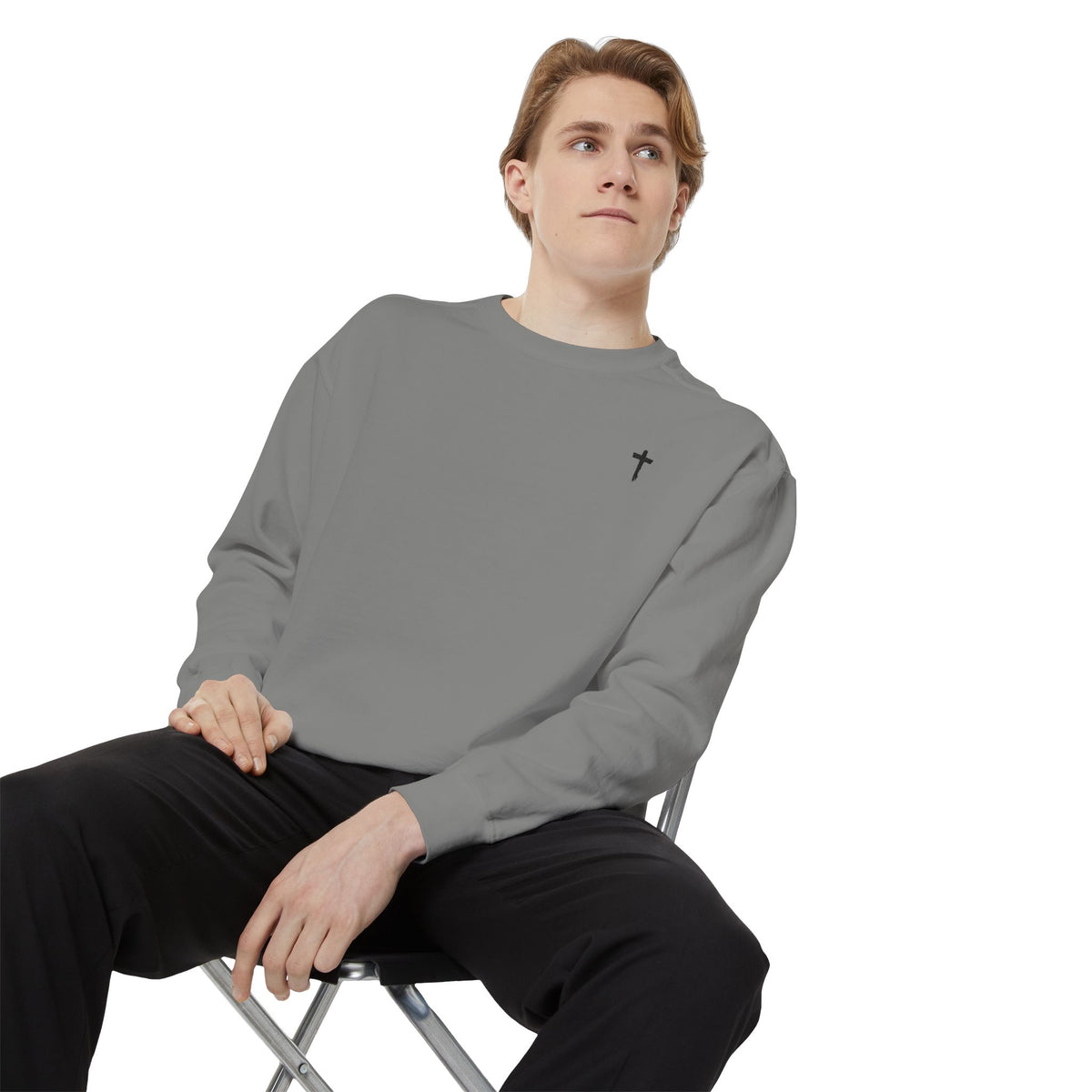 Heavy Sweatshirt - Cross (Embroidered)