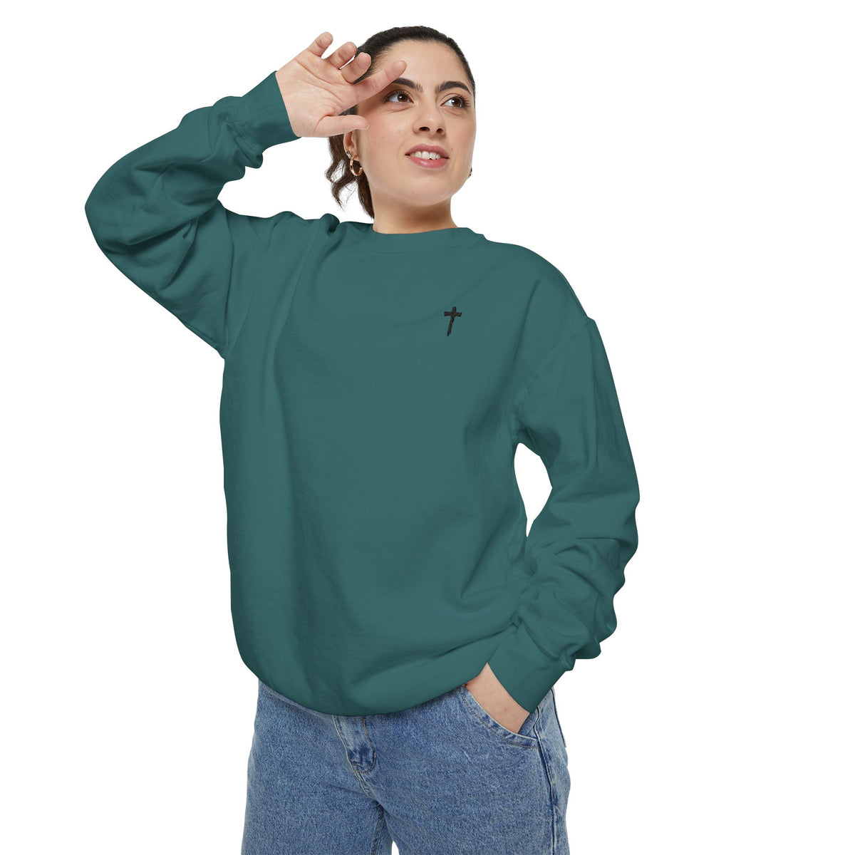Heavy Sweatshirt - Cross (Embroidered)