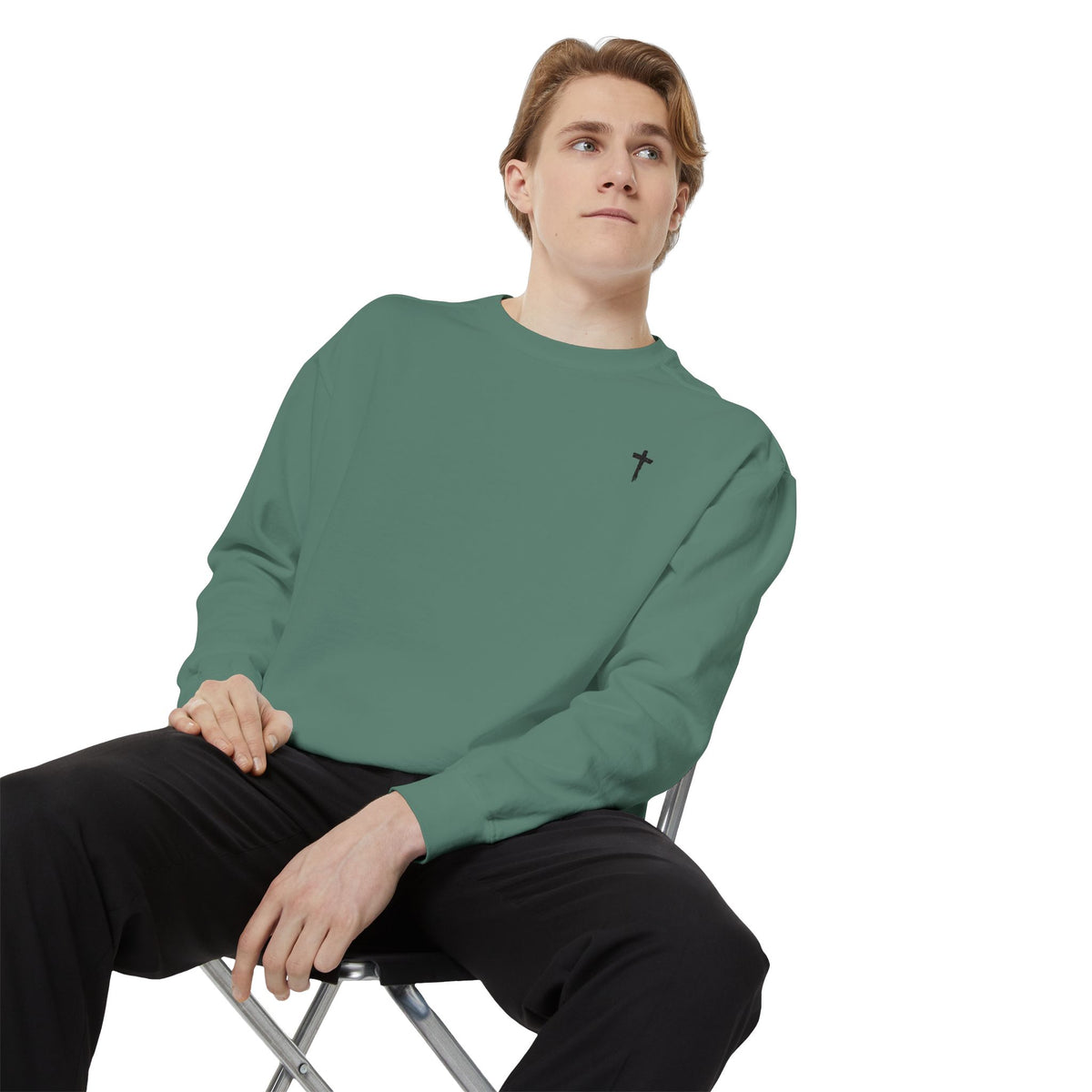Heavy Sweatshirt - Cross (Embroidered)