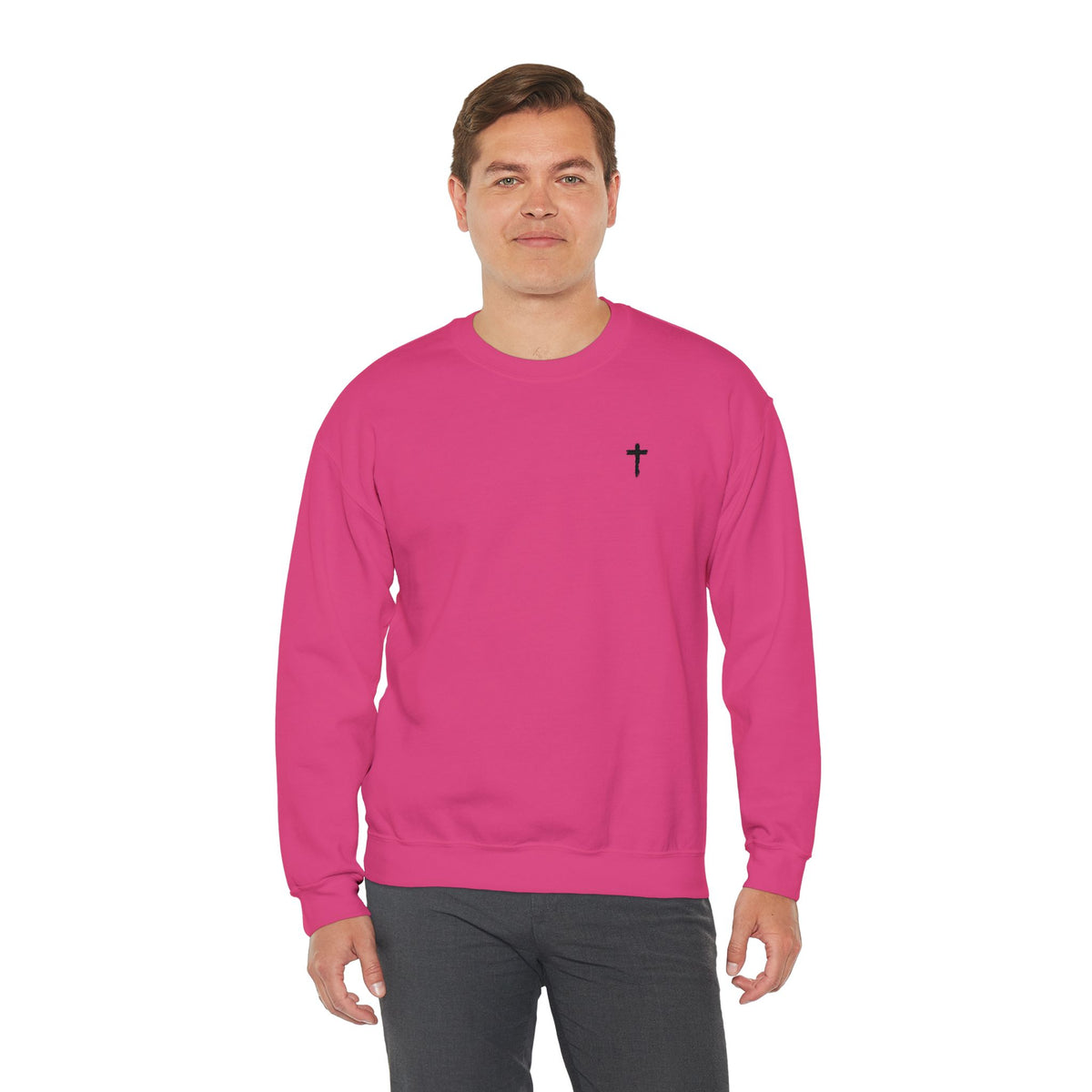 Sweatshirt - Subtle Black Cross (Embroidered)