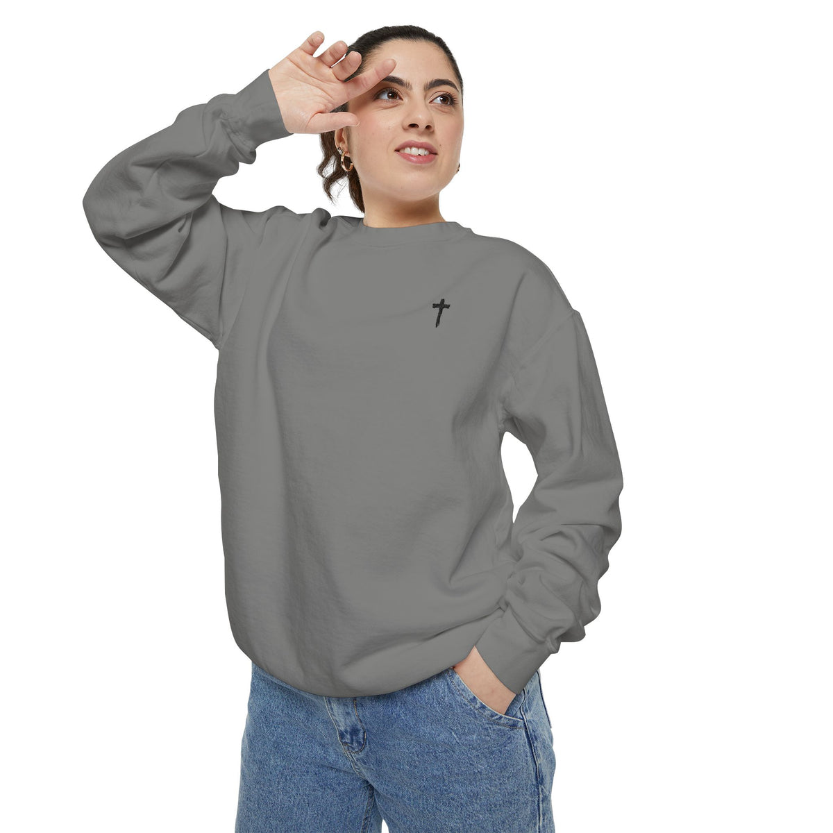 Heavy Sweatshirt - Cross (Embroidered)