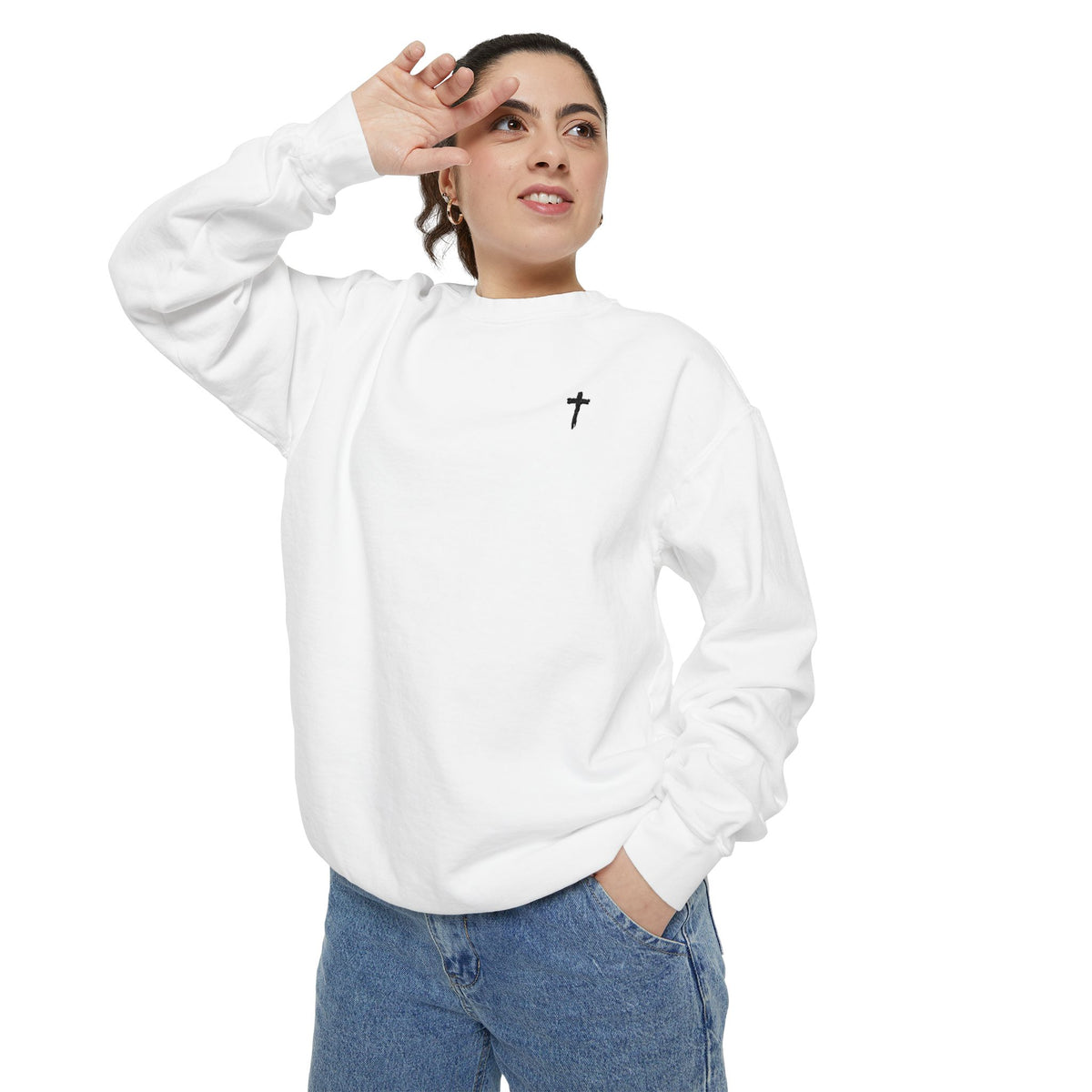 Heavy Sweatshirt - Cross (Embroidered)
