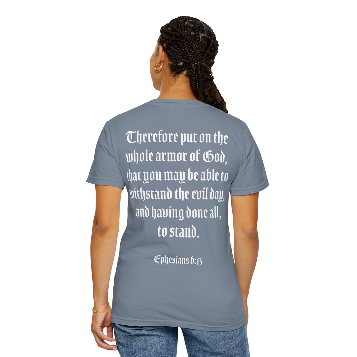 Eph. 6:13 - Armor of God - White Script