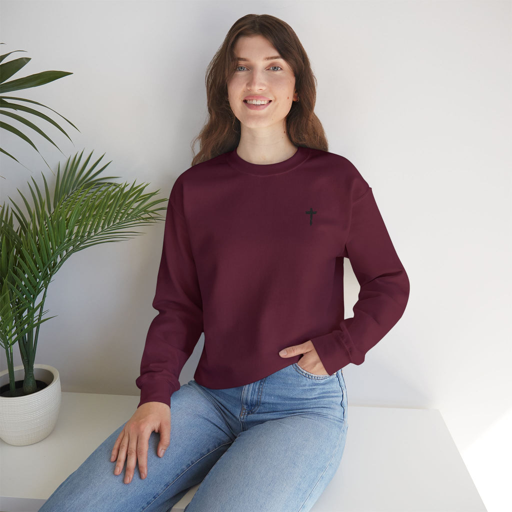 Sweatshirt - Subtle Black Cross (Embroidered)