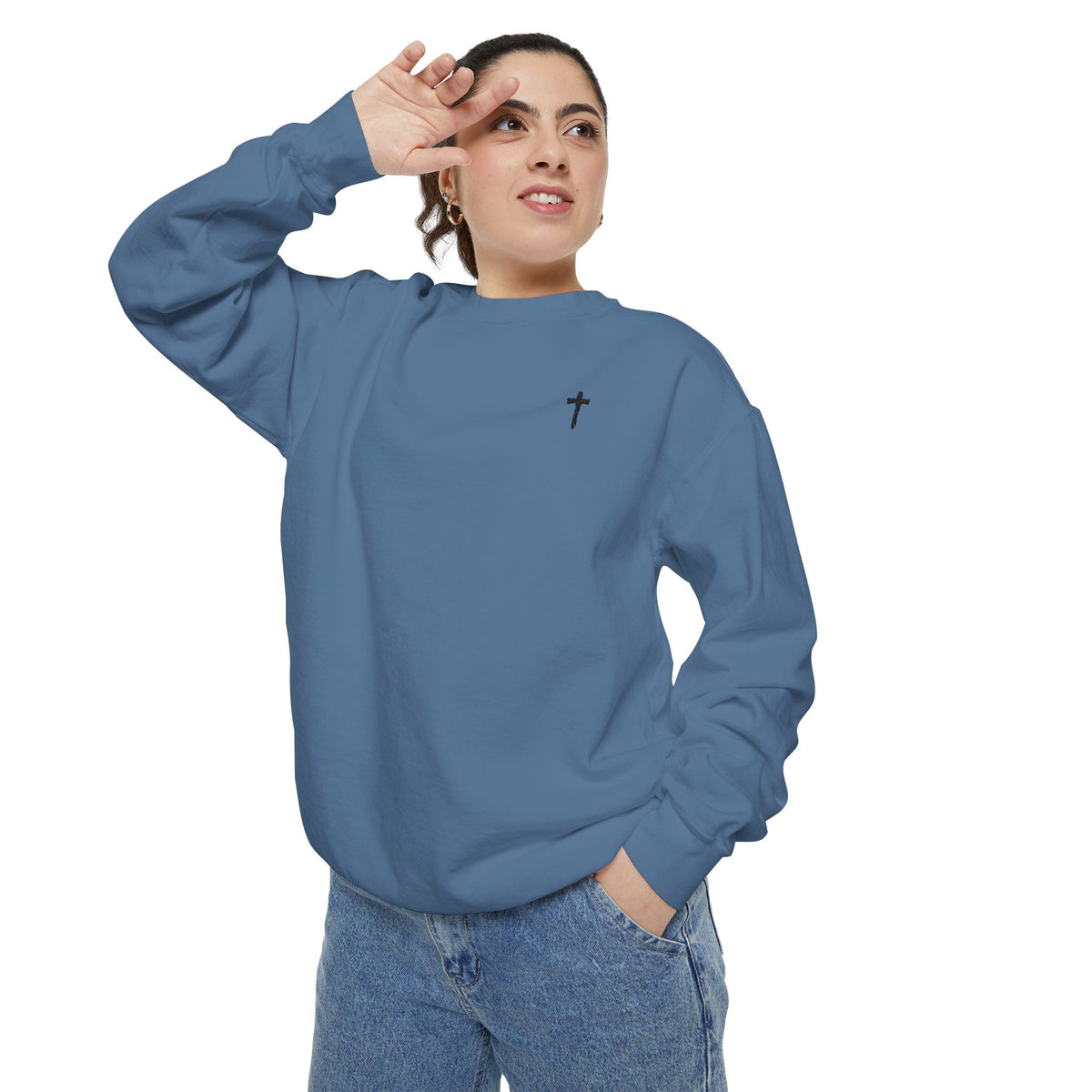 Heavy Sweatshirt - Cross (Embroidered)
